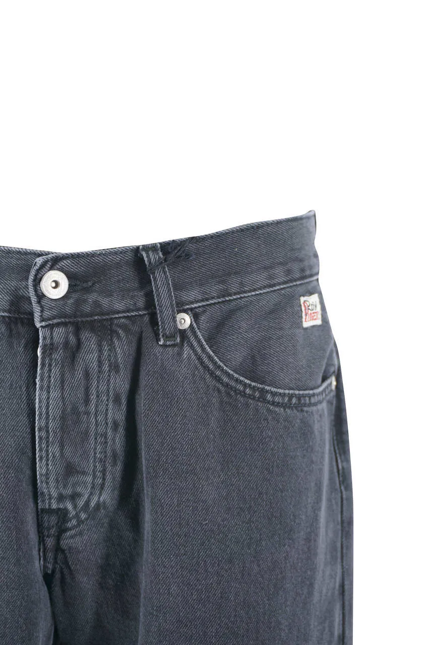 Black / Black Denim Shorts