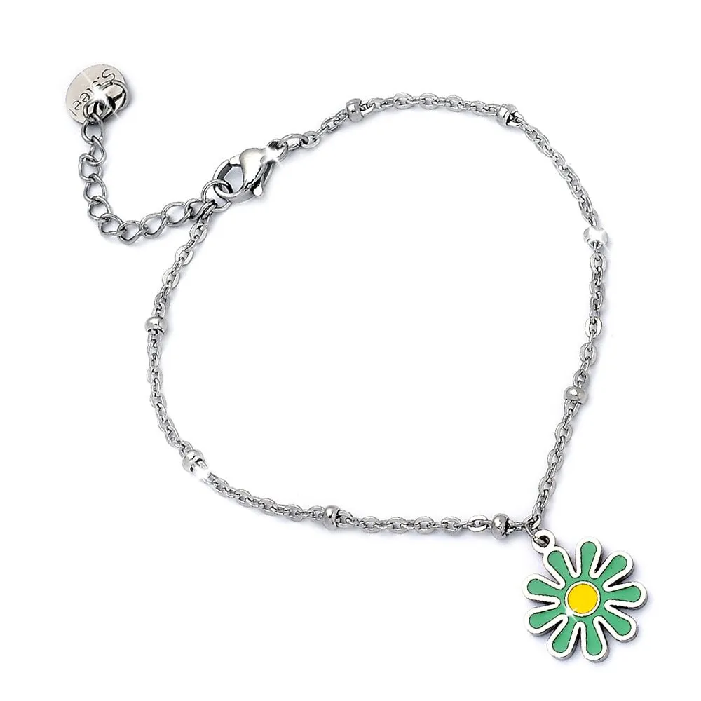 Bracciale donna in acciaio Linea EASY con ciondolo pendente - MARGHERITA VERDE